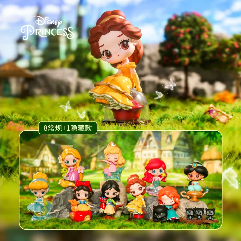 

Disney Princess Fairy Town Figures Brave Merida Belle Tangled Rapunzel Ariel Jasmine Mulan Snow White Action Figures Toys Gifts