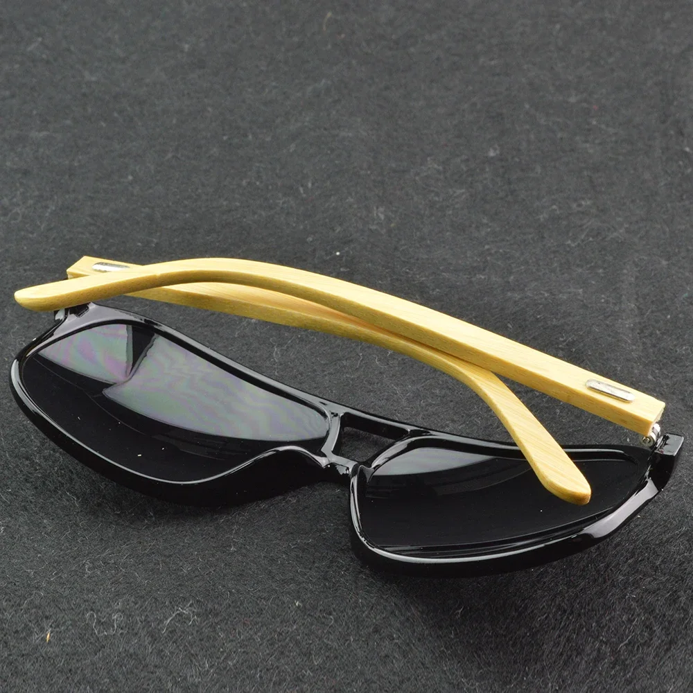 Солнцезащитные очки Clara Vida Pilot Oversized из натурального бамбукового храма UV400 UV100% с