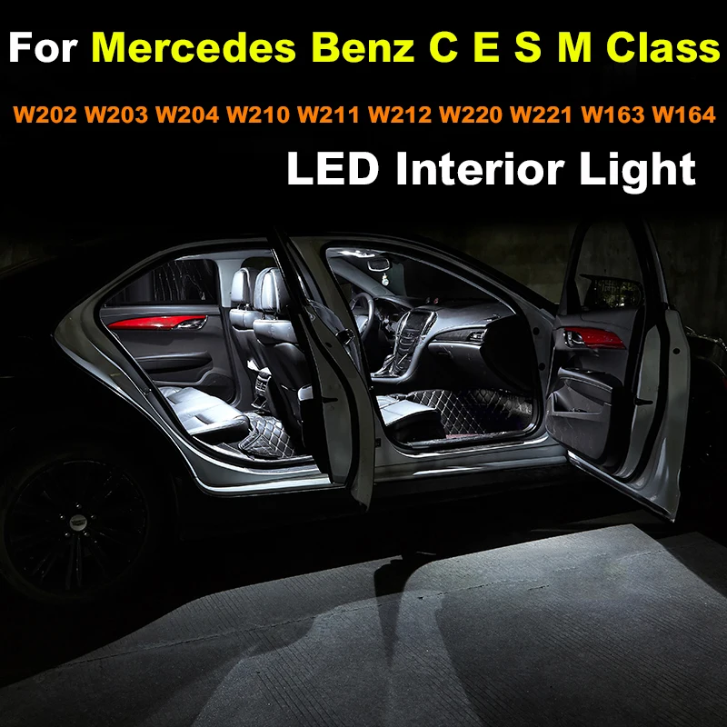 

No Error Canbus For Mercedes Benz MB C E S M Class W202 W203 W204 W210 W211 W212 W220 W221 W163 W164 Car LED Interior Light Kit