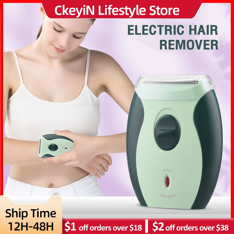 

Ckeyin Hair Removal Epilator Electric Face Body Hair Remover Depilator Women Leg Arm Armpit Trimmer Razor Shaver Rechargeable