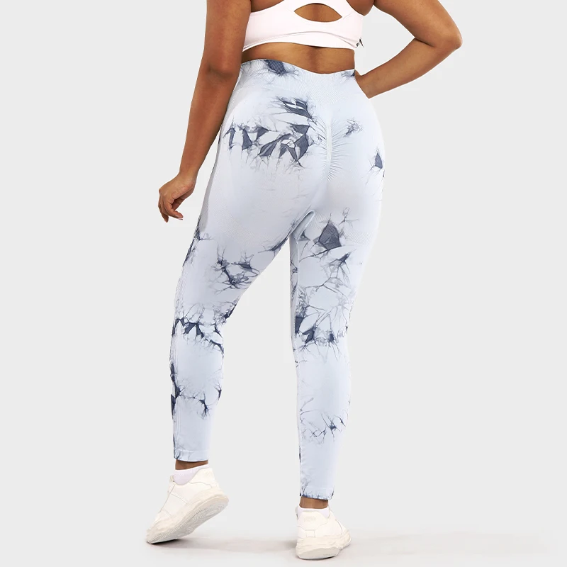 LUOYIYANG Plus Size Women's Leggings Tie Dye Seamless Sports Yoga Pants Gym Fitness Workout Push Up Women Clothing 2023 L-3XL