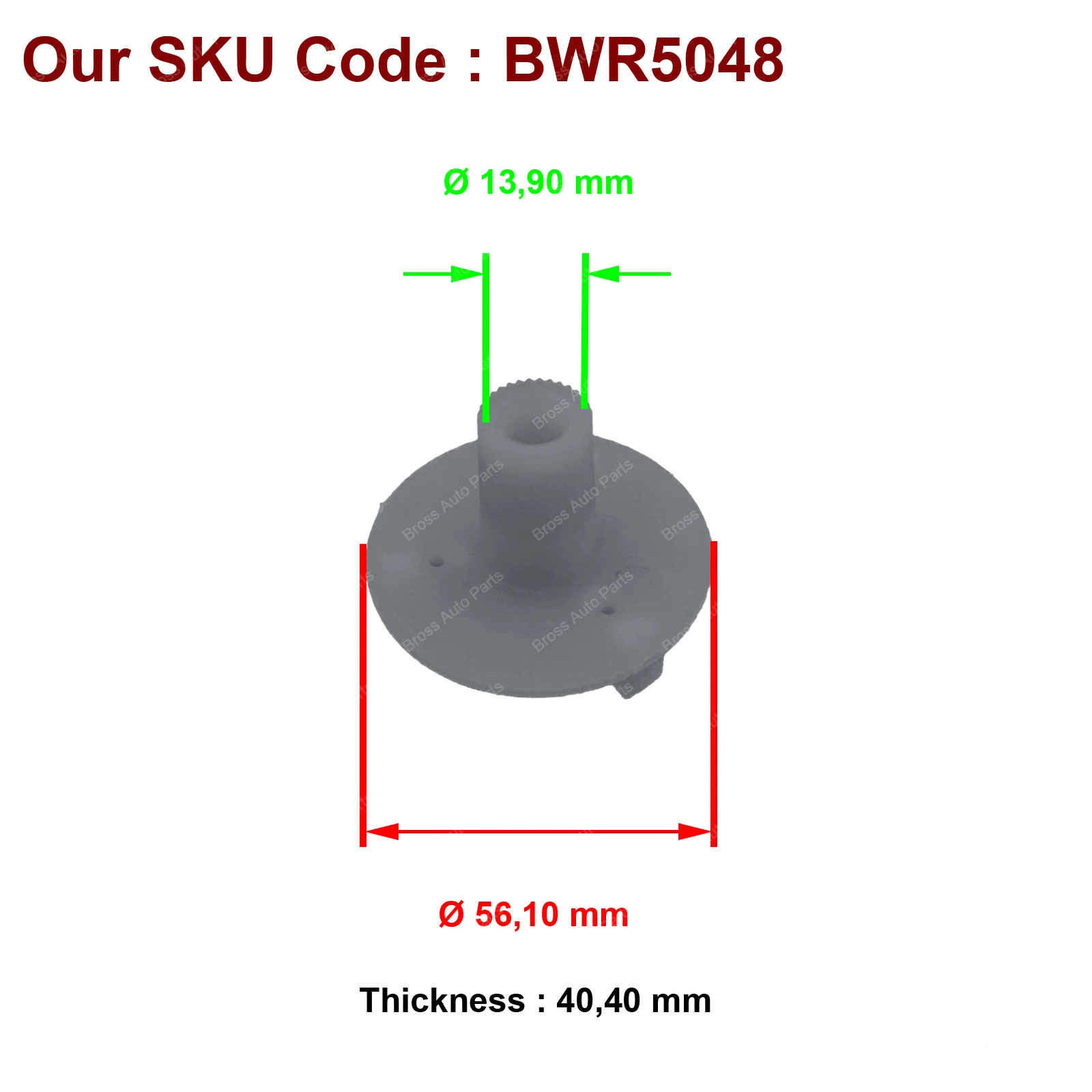 

ESC EWR5084 Window Regulator Motor Inner Gear Left or Right Doors for Mercedes S320