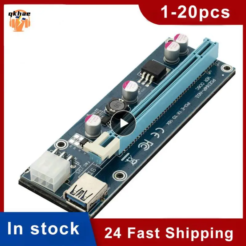 

Pci-e 1x Pci-e To Pcie Adapter Extension Cable 60cm Graphics Card Extension Line 4 Capacitors 1x Turn 16x Transfer Card Portable