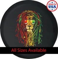 rasta lion spare tire cover for jeep camper suv with or without backup camera hole