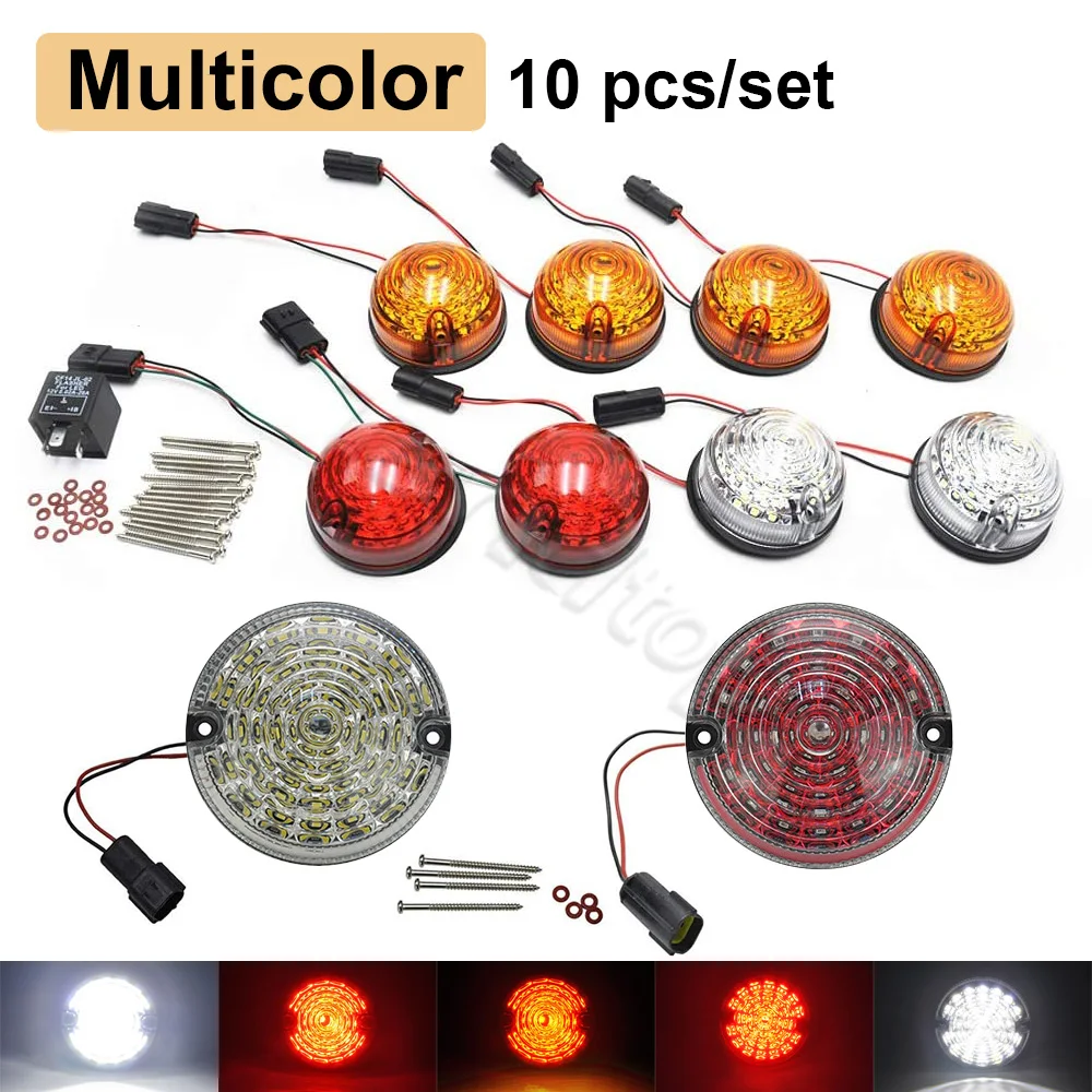 

Защитный светодиодный фонарь, обновленные комплекты, стандартный размер, янтарный индикатор, светильник, задний стоп-сигнал для Land Rover Defender 90/110 1990-16