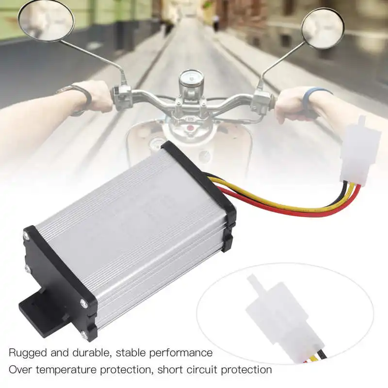 

Power Supply DC Voltage Transformer DC 48V‑72V to DC 12V/10A Electric Vehicle Scooter Power Battery Converter Adapter