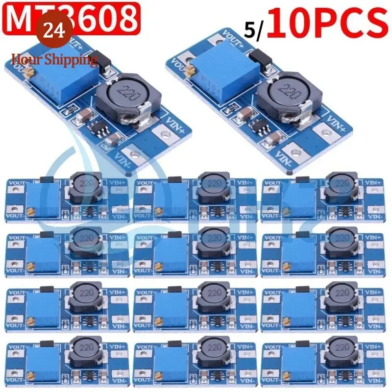 10 шт. Повышающий Модуль преобразователя MT3608 DC-DC Регулируемый питания регулятор