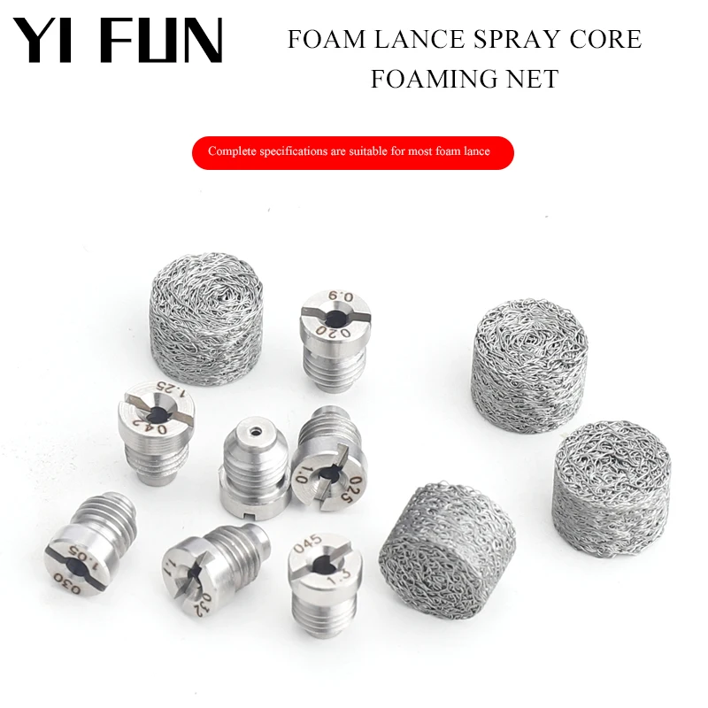 

Car Wash Accessories For High Pressure Washer Foam Lance Orifice Nozzle Stainless Steel Filter Car Cleaning Snow Foam Cannon