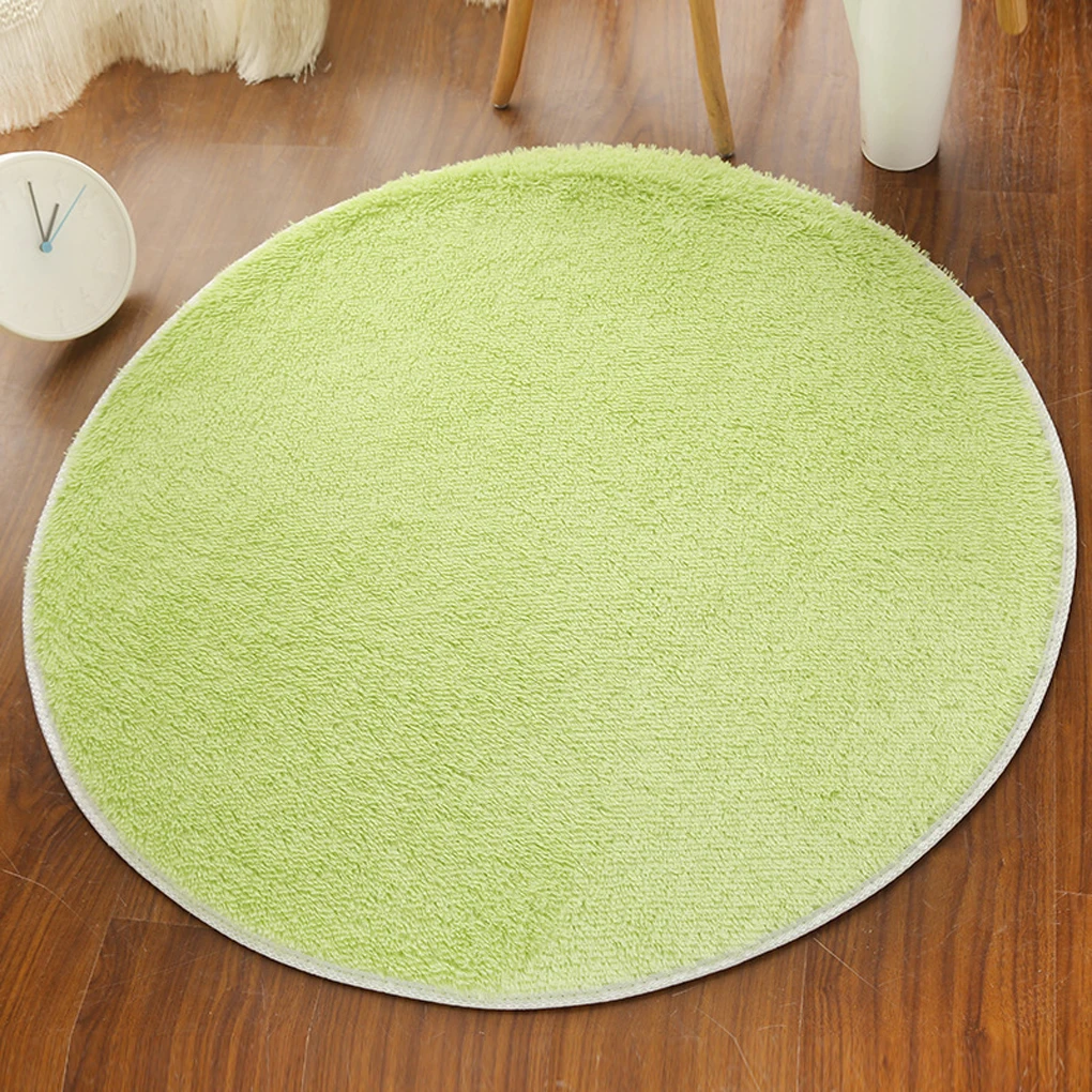 

Round Short Plush Carpet Ø60cm Anti-slide Bedroom Living Room Lounge Chair Cushion Rug Window Side Bedside Decoration Carpet