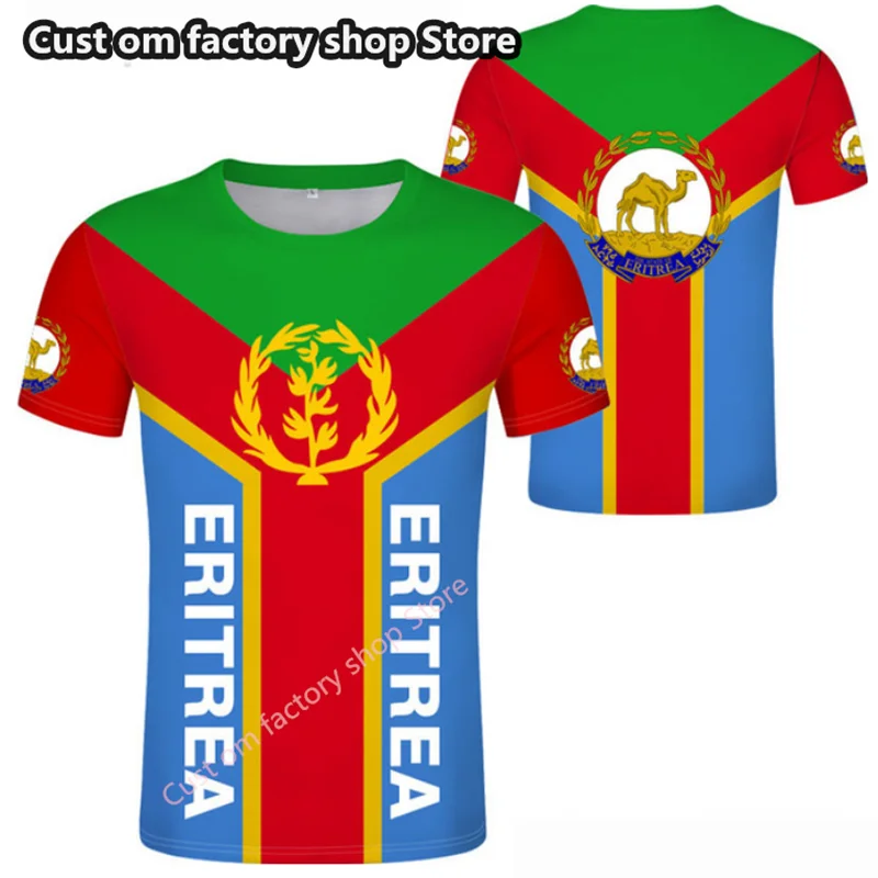 Eritrea Men T-shirt Free customized name ERI National flag top hip hop Tshirt Harajuku Gothic T shirt |