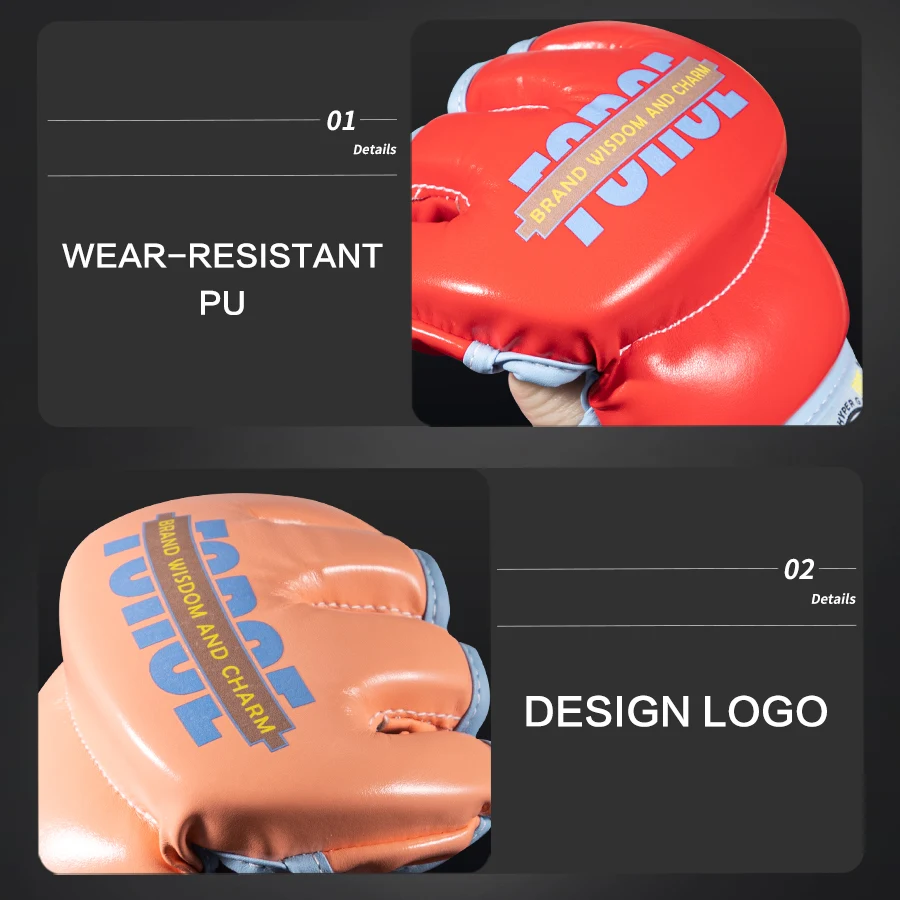 Боксерский набор с половиной пальца ММА профессиональная тренировка Муай Тай