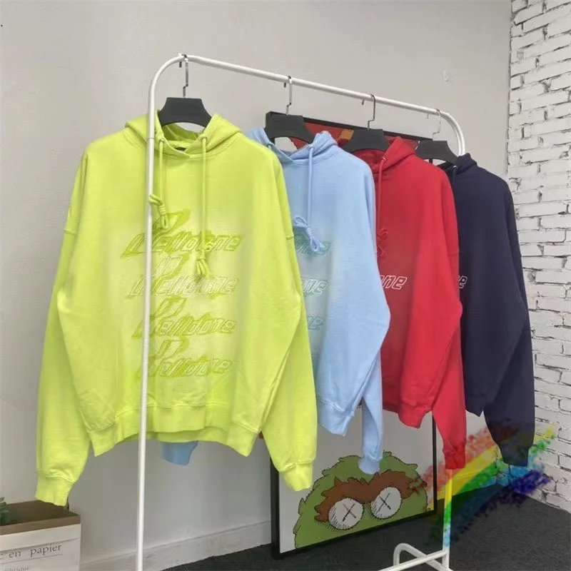

2021fw Tie Dye Welldone Hoodie Men Women 1:1 Best Quality Hooded Loose We11done Pullover