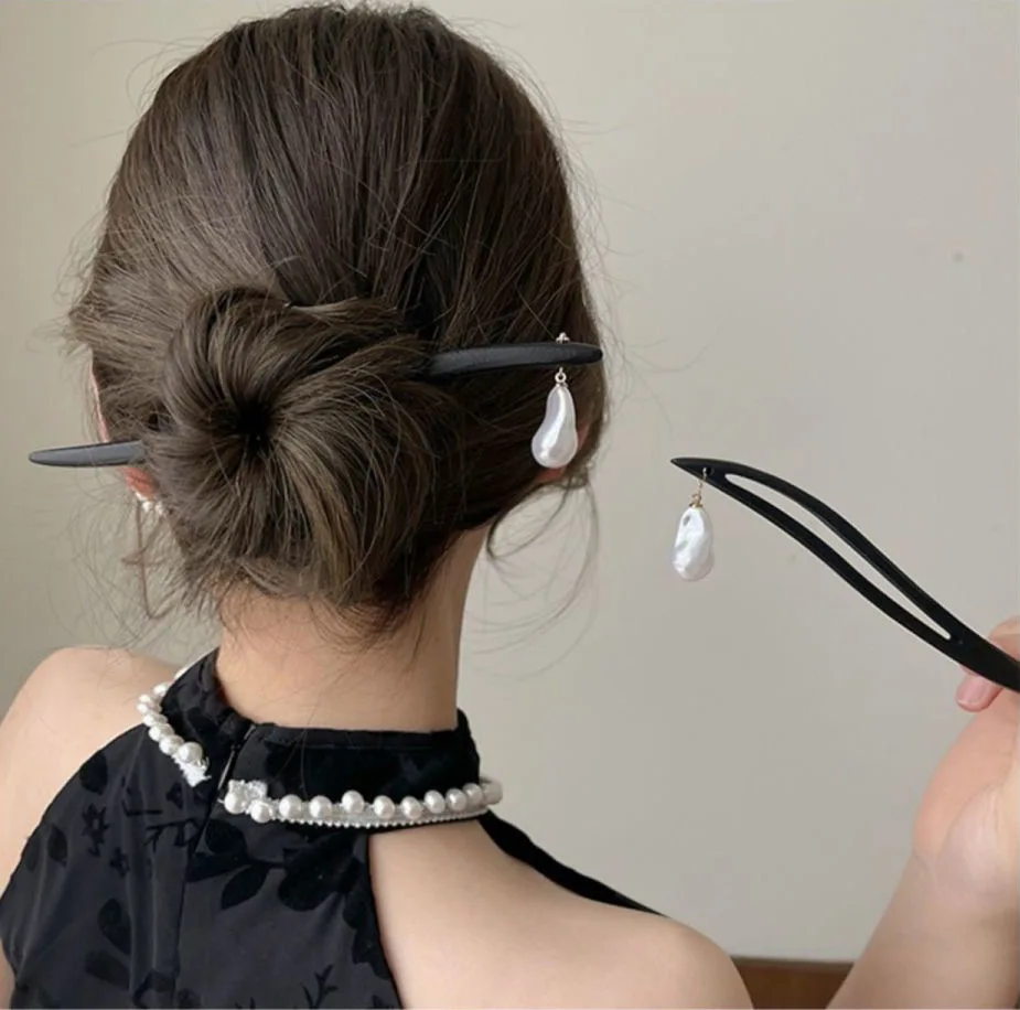 

Винтажные деревянные шпильки для волос для женщин, китайские традиционные длинные шпильки Hanfu с кисточками, заколки для волос, свадебный ди...