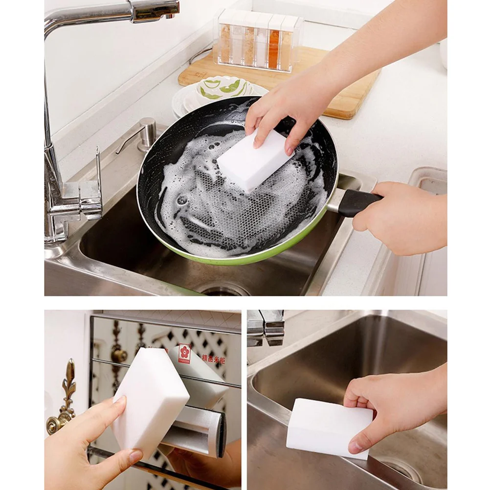 

20Pcs Extra High density Cleaning Sponges Melamine Sponge Eraser Cleaning Sponges Kitchen Bathroom Clean Accessory- 10x6x2cm (