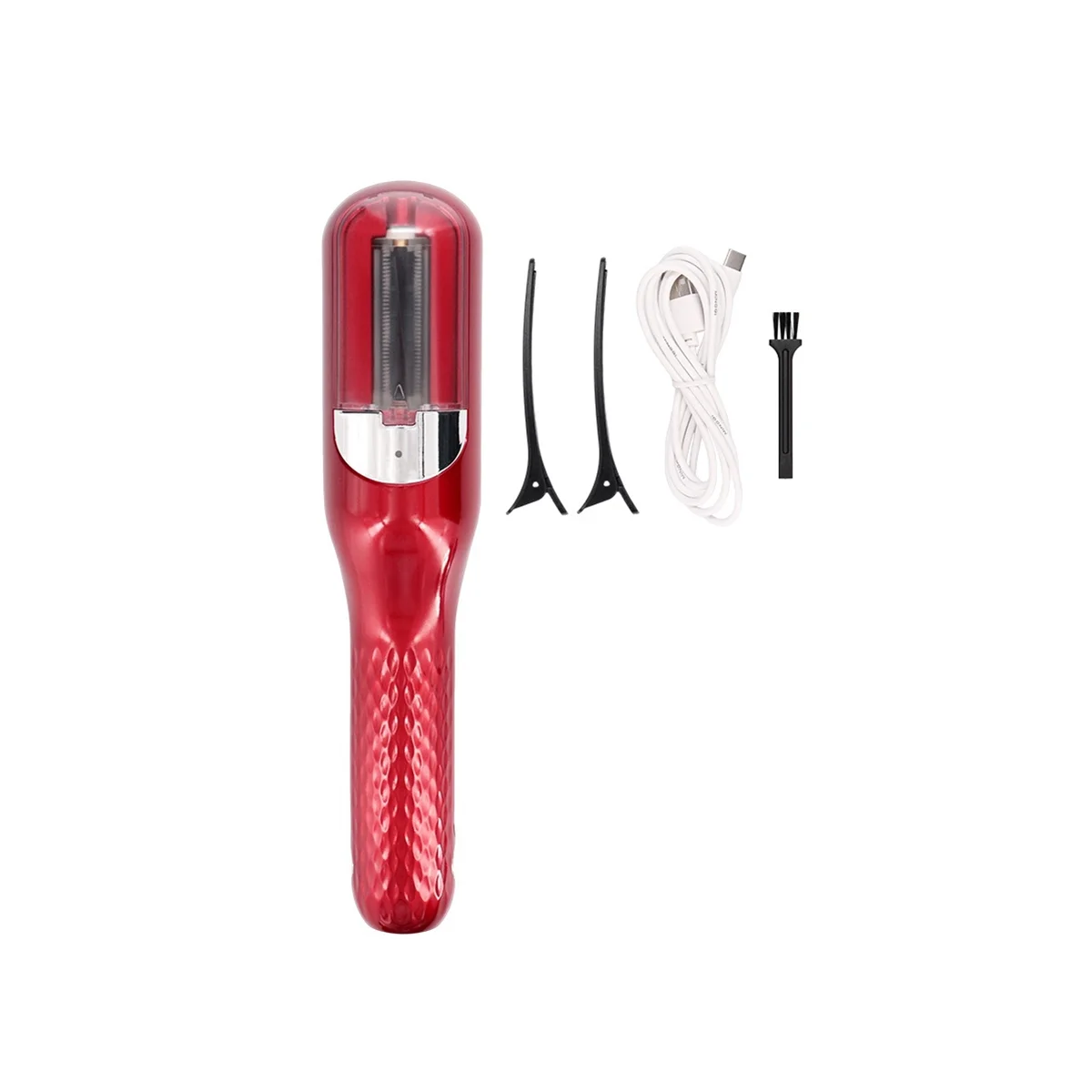 

Hair Cutting Machine Cordless Open Ends Hair Cutter Split End Hair Trimmer Charge Automatic Damaged Hair Care, Red