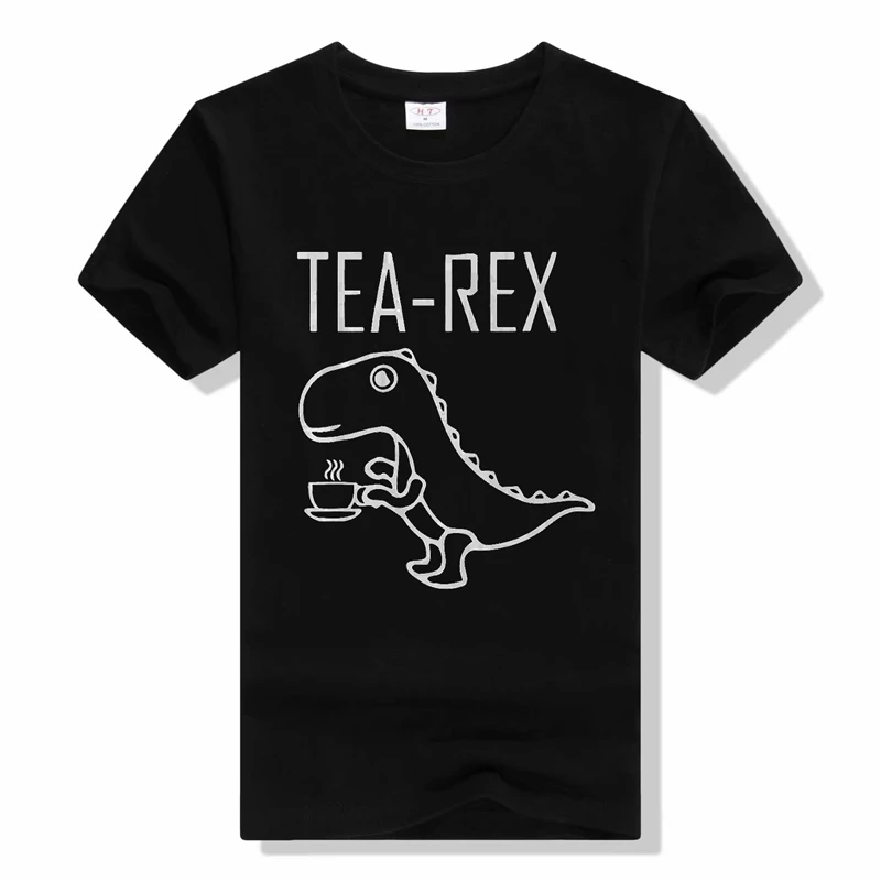 

Tea rex mens t shirt funny joke pun jurassic dinosaur drink coffee Female T shirts Harajuku Tee Tumblr Hipster Ladies T-shirt