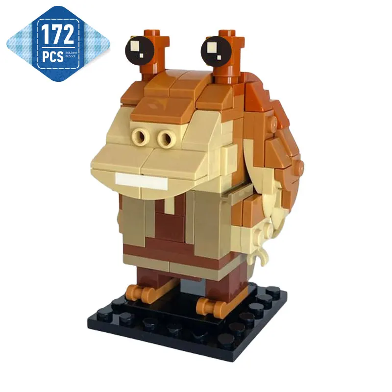 

Moc Space Wars Action Figures Jared Binksed Building Blocks Naboo Gungan Brickheadz Bricks Model Assemble Toys for Children Gift