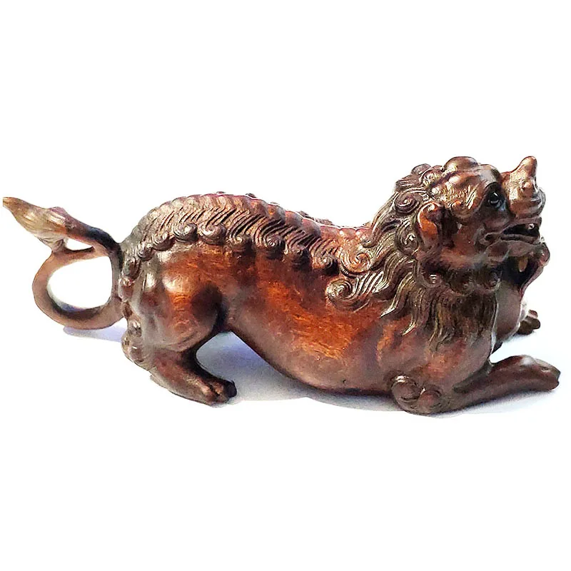 

Деревянная статуэтка Foo Dog Lion из самшита