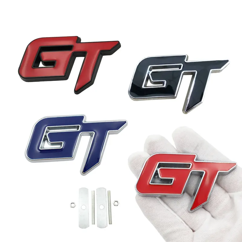 

For Ford Mustang Mondeo Shelby MK GT 350 500 Cobra Kia K3 K4 K5 Car Styling 3D Metal GT Car Front Grille Sticker Badge
