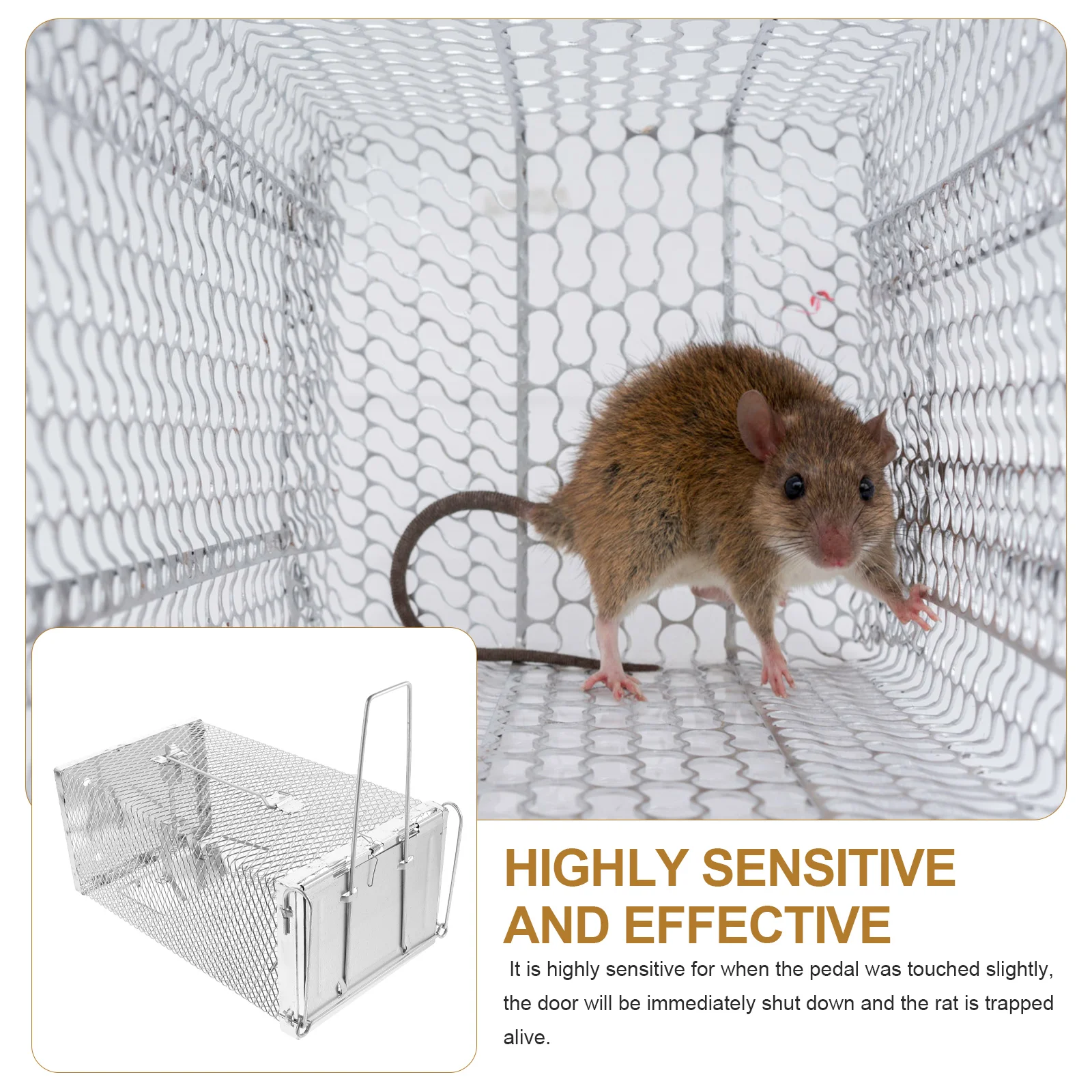 

Rat Trap Mouse Cage Catcher for Rats Mice Hamsters Chipmunks Similar-sized Live Rodent