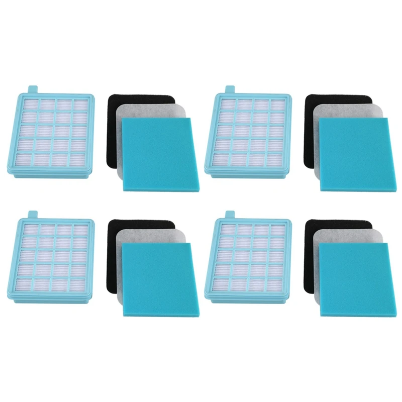 

4X Filter Set For Philips Powerpro Active And Compact Vacuum Cleaner. (Comparable With FC8058 / 01)