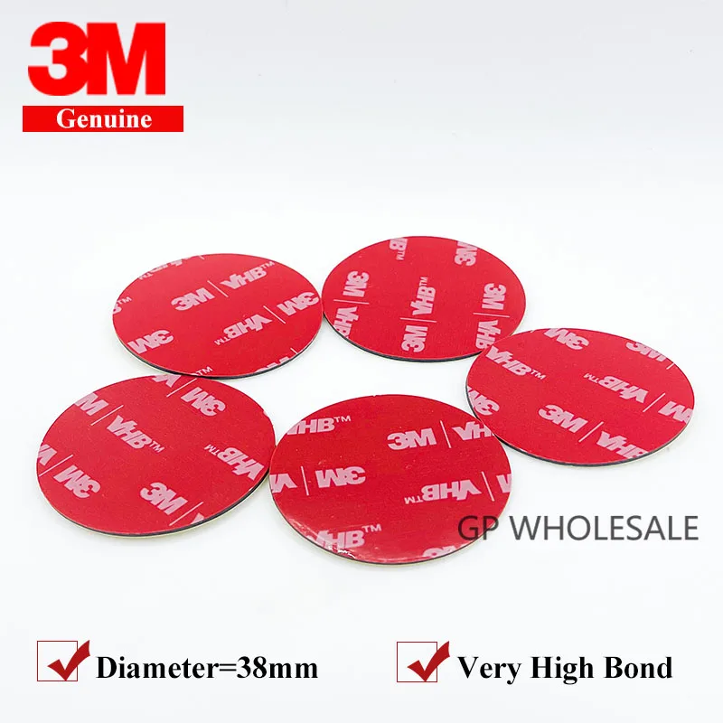 

5pcs Round Dia=38mm Circle 3M 5952 Double Sided Adhesive VHB Foam Tape Mounting Pad, Widely Use in car, Home