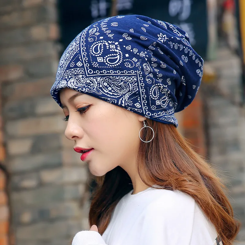 

Women's Skullies Beanies For National Wind Series Fashion European and American Korean Style Scarf Hat