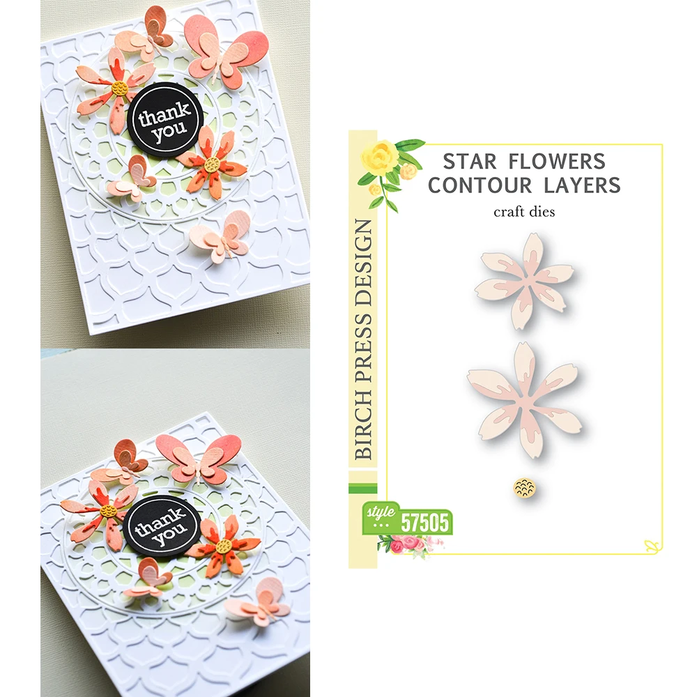 

New Arrival Star Flower Metal Cutting Dies No Stamps For Scrapbook Template Embossing Decoration Photo Album Craft Die Cut