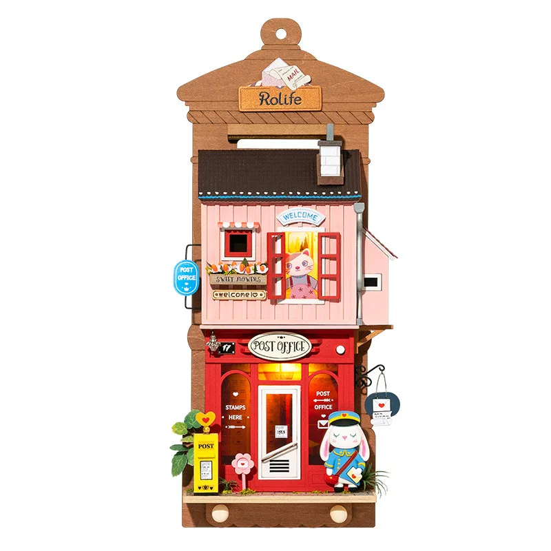 

DIY Cottage House Relief Manual Assembly Model Animal Store Wall Hanging