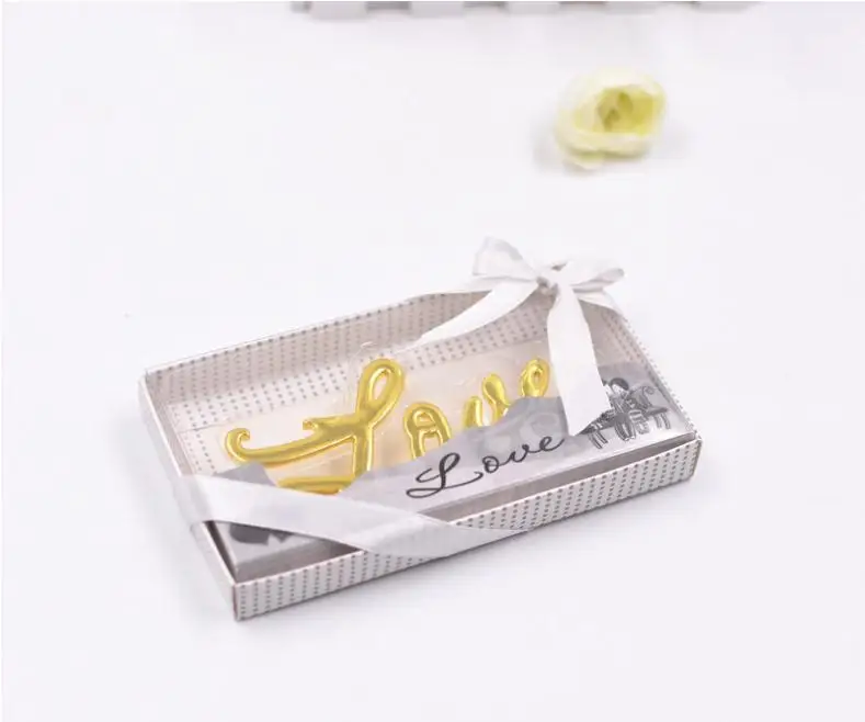 Золотые серебряные открывалки для пивных бутылок с надписью Love Design свадебные