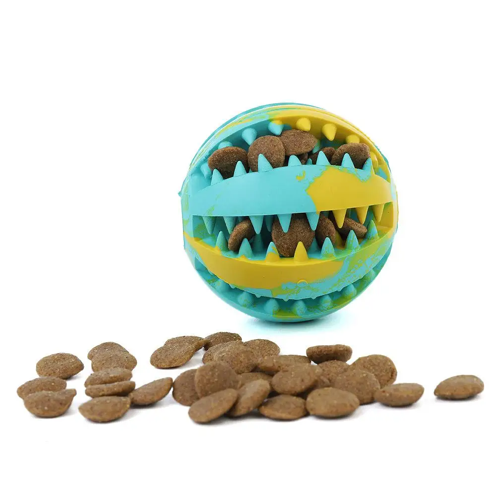 

Pet Cat Dog Rubber Toy Interactive Ball Two Color Watermelon Ball Dog Toy Ball Teeth Dog Chew Toys Teeth Cleaning Balls Toys