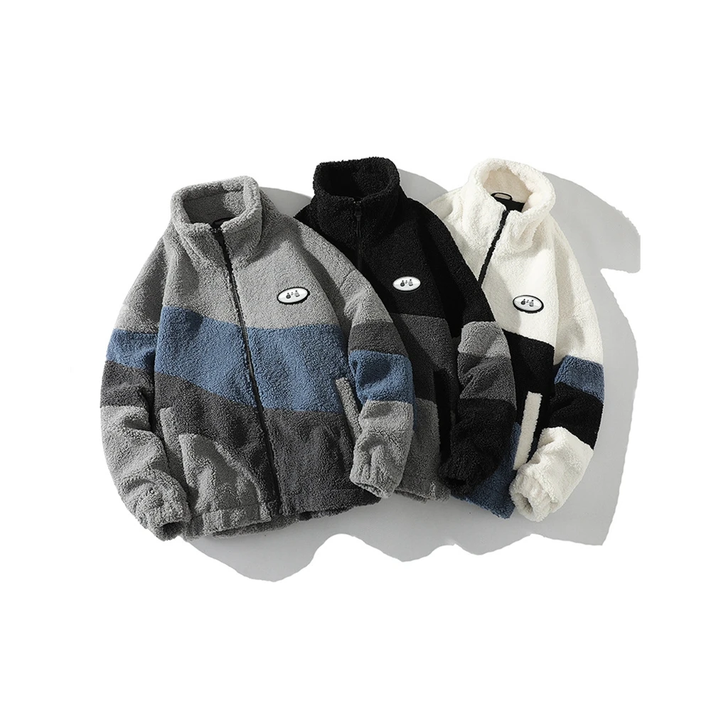 Осенне-зимняя модная куртка мужское теплое пальто из берберского флиса