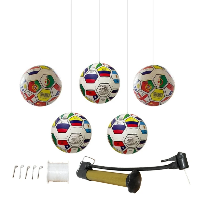 

Competition Football Pendant Nation Flag Charm Decor Crafts Props Supplies for Indoor Outdoor Yard Decorations