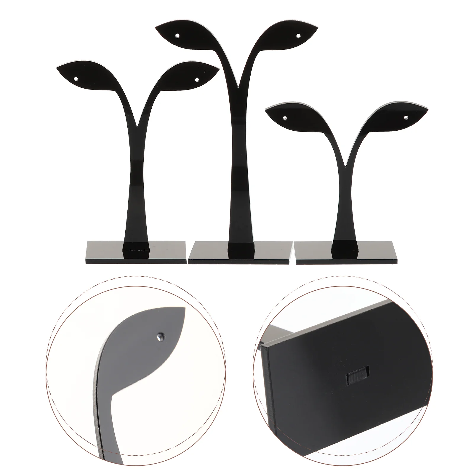 

6Pcs Leaf-shaped Decorative Household Earrings Storage Stands Earrings Display Stands Earring Holders