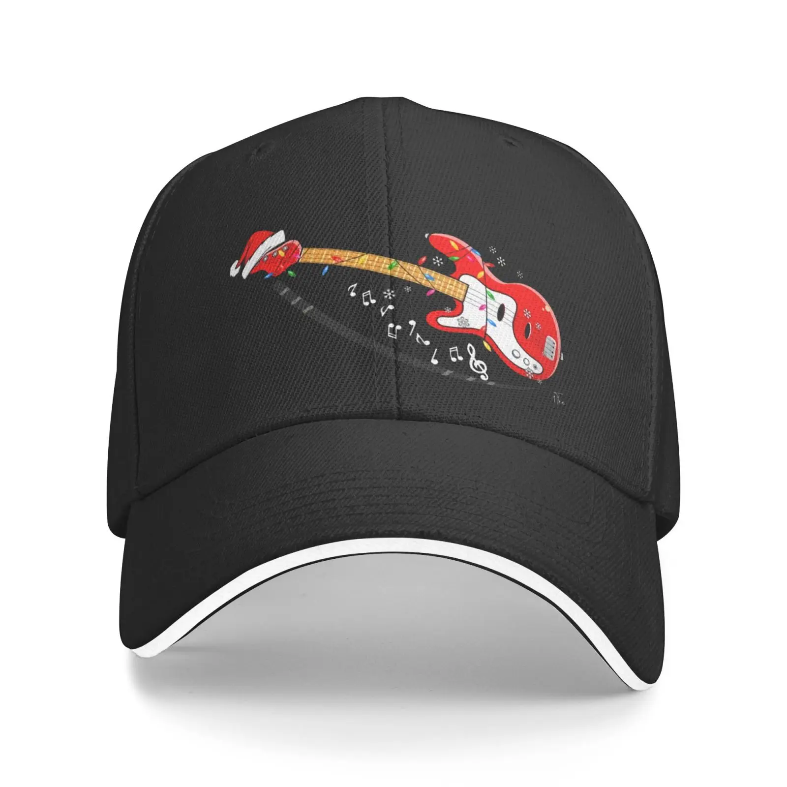 

1Tee Christmas Red Guitar Hats For Men Beret Men Women's Baseball Cap Cap Male Beanies For Men Custom Logo Hat Beanies For Men