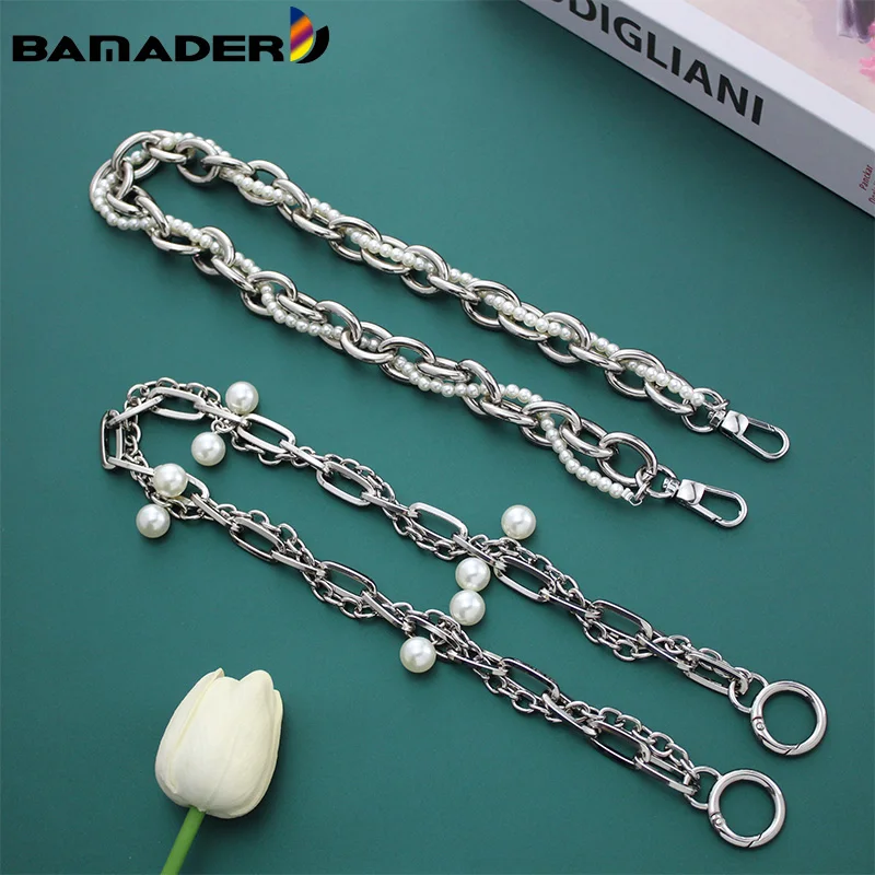 

BAMADER Bag Strap Decoration Chain Women's Bag Pearl Chain Strap Bag Purse Underarm Bag Chain Shoulder Strap Handbag Accessories