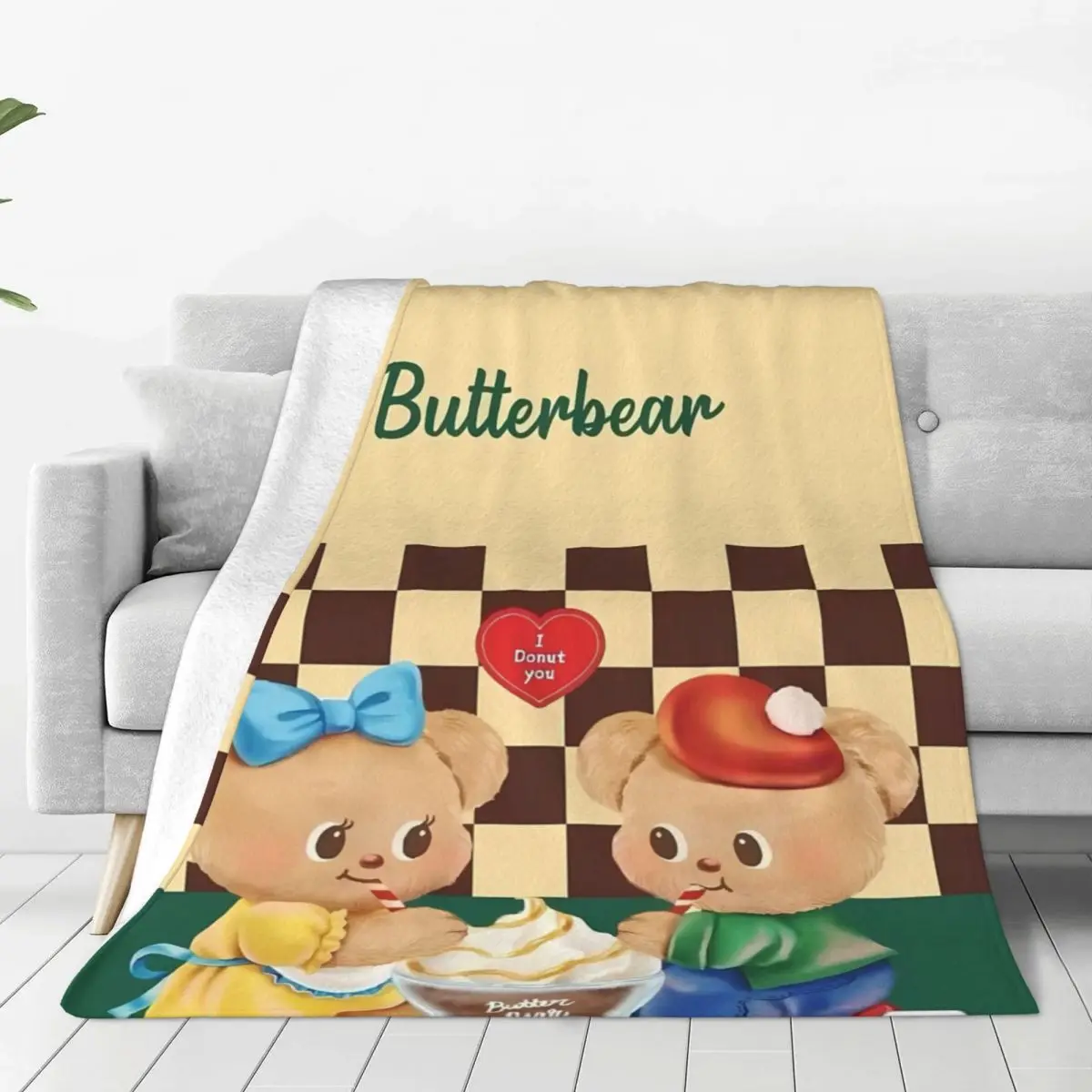 Одеяло с медведями B-Butters фланелевое одеяло для кемпинга мягкое дизайнерское