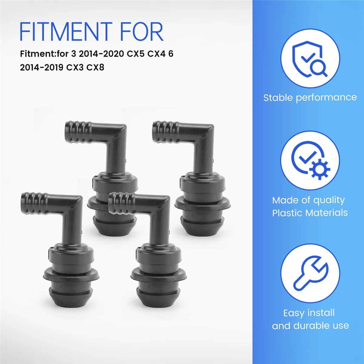 4 шт. клапан PCV двигателя автомобиля Wastegate PE01-13-890 для Mazda 3 2014-2020 CX5 CX4 MAZDA 6 2014-2019 CX3 CX8