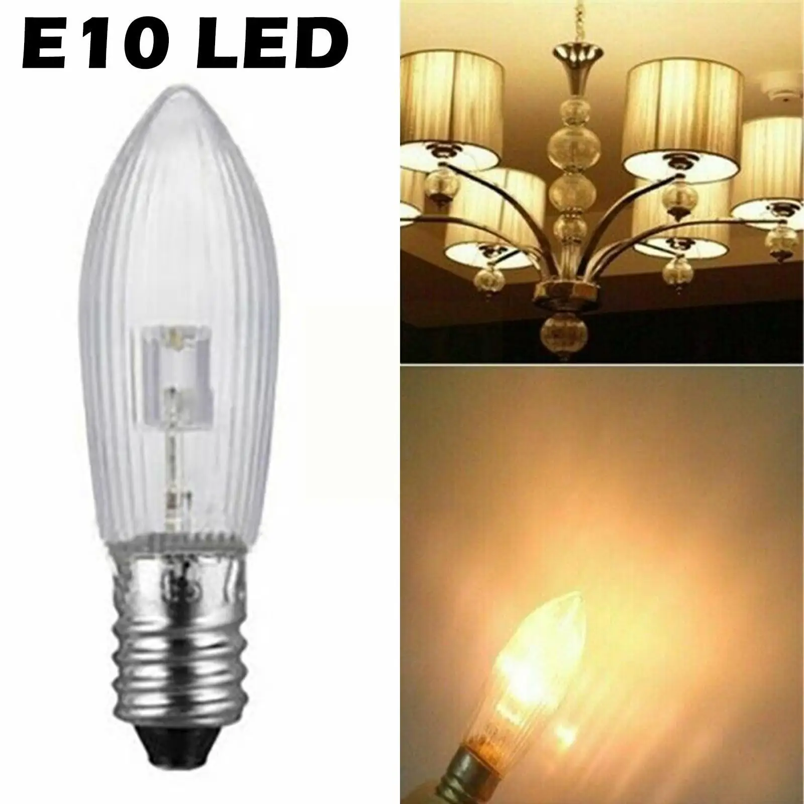 

E10 LED Bulbs Light Replacement Lamp Bulbs for Light Chains 10V-55V AC Bathroom Kitchen Home Lamps Bulb Decoration Lights I8W4