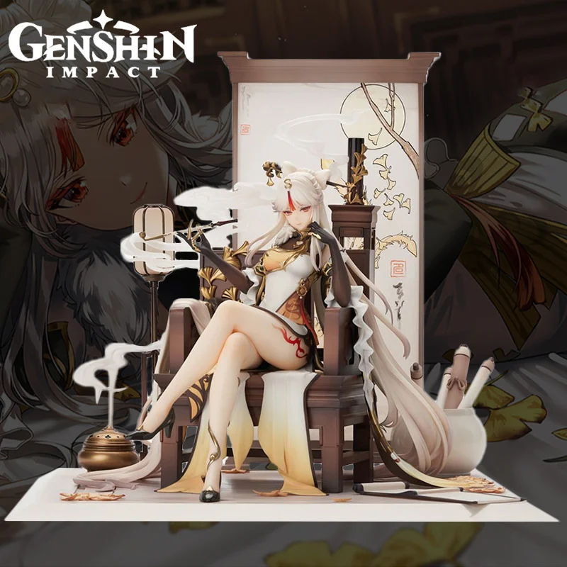 

Аниме фигурки Genshin Impact Ningguang, 18 см, Megrez Beauty Girl, двухмерная фотостатуя, экшн-фигурка, модели игрушек