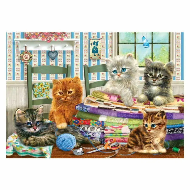 

Cat Diy 5D Full Drill Diamond Painting Embroidery Cross Stitch Kit Rhinestone