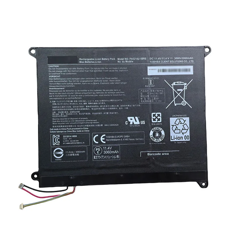 Аккумулятор для ноутбуков Toshiba Portege Z20T-B, Z20T-C, WT20-B серии, модель PA5214U-1BRS, 11.4V, 3060mAh, 36Wh (art.: 3920db40afcee) - 3920db40afcee