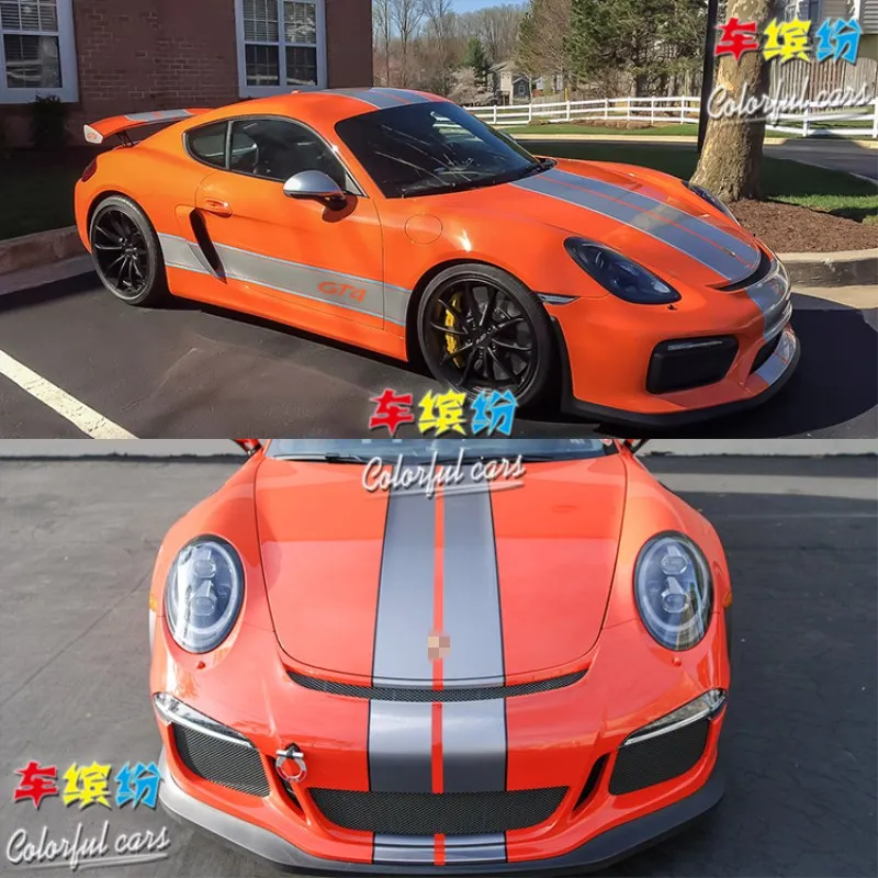 

New Car Sticker Vinyl Custom Decorative Car Film FOR Porsche 911 GT4 Full Body Sports Fashion Car Decal Accessories