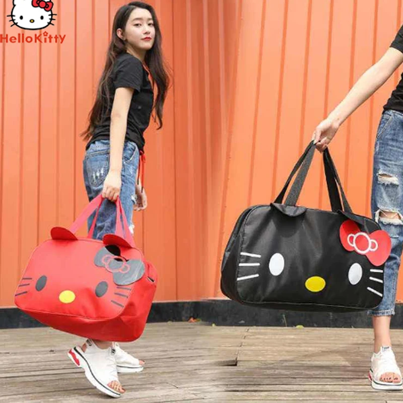 

Сумка Hello Kittys, Sanrios, аниме, Женский чемодан, Корейская версия, спортивные сумки, водонепроницаемая оксфордская сумка с диагональным прорезем