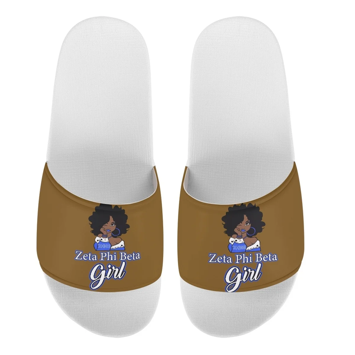 Classic Zeta Phi Beta Slipper Fashion COOL Girl Waterproof Flats for Women Personalized Design Holiday Gift Round Toe Flip-flops