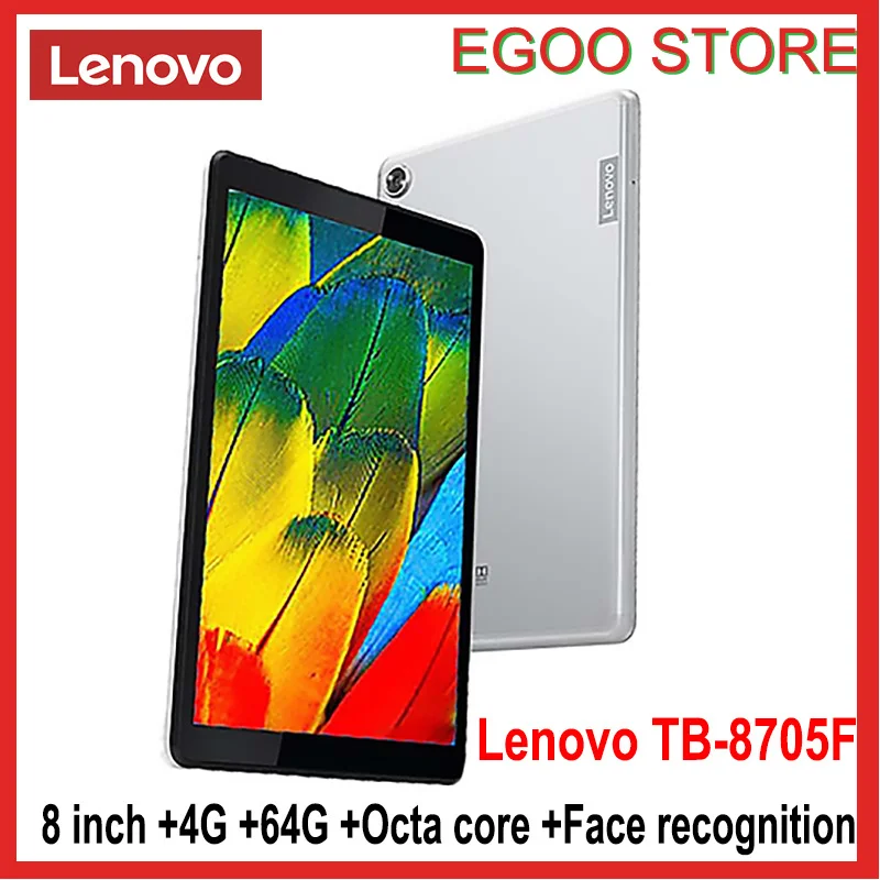 

Lenovo M8 smart tablet TB 8705F/N 8inch 3G / 4G RAM 32G / 64G ROM Octa Core WiFi /LTE version 5100mAh face recognition FHD dolby