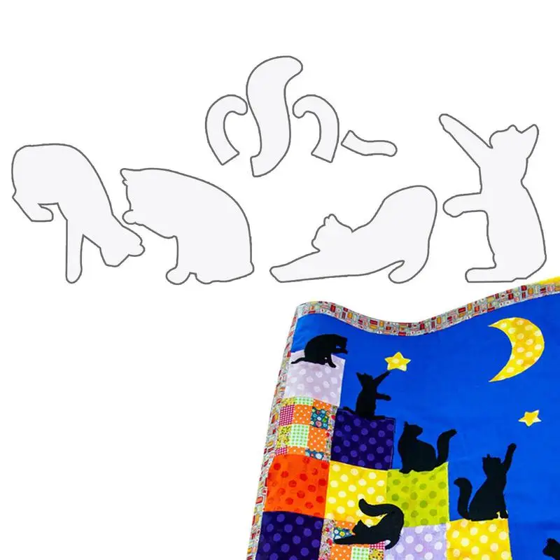 

Cutting Dies DIY Scrapbooking Embossing Paper Photo Frame Stamps Crafts Template Mould Stencils Cute Cat Template Sewing Ruler