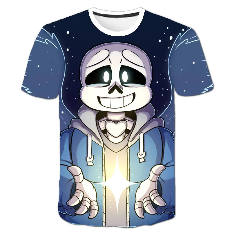 

New Fashion 3D 0-Neck Short Sleeve Men's Tops Cartoon Undertale Printing Fun Anime Game Casual T-Shirt