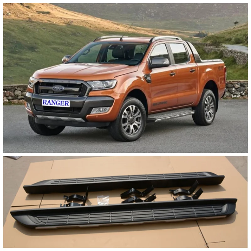 

For Ford RANGER 2016 2017 2018 2019 High Quality ABS+ Aluminum Alloy Running Boards Side Step Bar Pedals