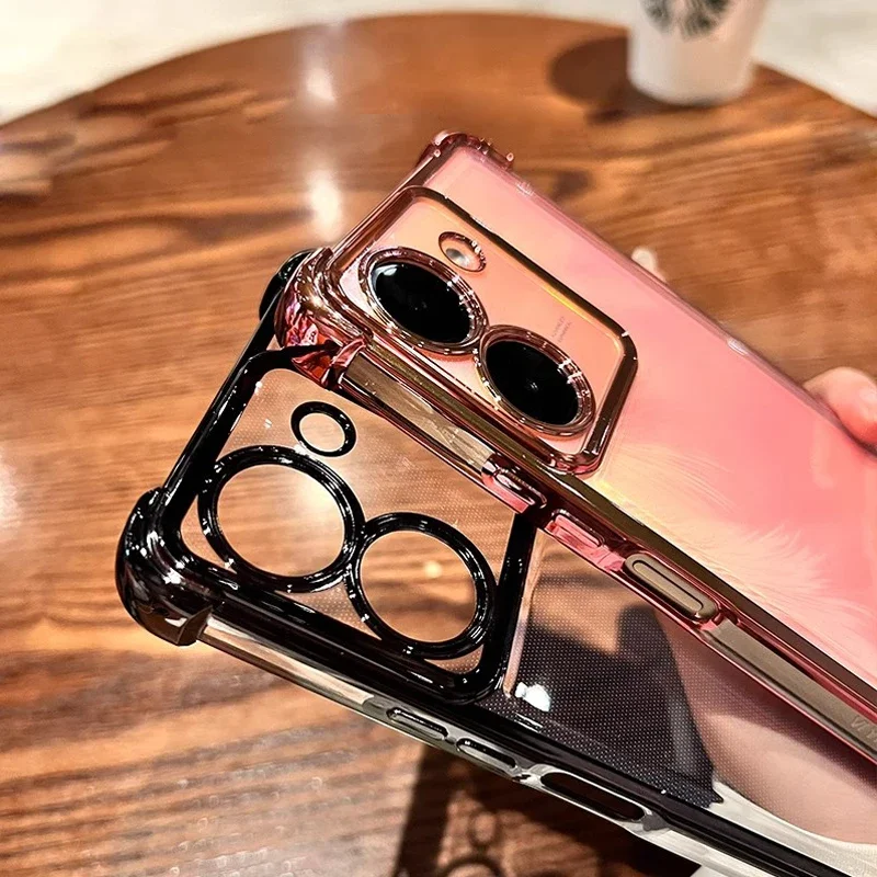 Transparent Four Corners Shockproof Case for Vivo Y28 Y03 Y18 Y18S Y28S Y36 Y27 4G Y27S Y17S Y78 5G Phone Cover